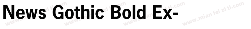 News Gothic Bold Ex字体转换